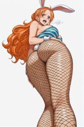 ai_generated alluring almost_naked almost_nude big_breasts blush breasts bunny bunny_costume bunny_ear bunny_ears bunny_girl bunnygirl bunnysuit curled_hair female female_only long_hair looking_at_viewer nami nami_(one_piece) one_piece open_mouth orange_eyes orange_hair post-timeskip seducing seduction seductive seductive_body seductive_eyes seductive_gaze seductive_look seductive_mouth seductive_pose shiny_hair shiny_skin skin_tight skintight skintight_bodysuit skintight_clothes skintight_clothing skintight_suit steamy_breath voluptuous voluptuous_female yashin