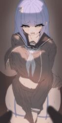 animated arcana_(fortune_mate)_(nikke) arcana_(nikke) big_breasts blue_hair breedable_hips dayday_(day_1day) gif goddess_of_victory:_nikke groping groping_breasts horny huge_breasts huge_thighs long_hair navel questionable_consent skindentation squish student thick_thighs thigh_sex thighs wide_hips