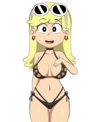 aged_up belly belly_button bikini blauh_o breasts cleavage clothed clothing kitagawa_marin_(cosplay) leni_loud nickelodeon the_loud_house