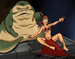 belly_dancer belly_dancer_outfit catra chain_leash harem_outfit jabba's_palace jabba_the_hutt she-ra_and_the_princesses_of_power slave_bikini slave_collar slave_leia_(cosplay) slavegirl star_wars