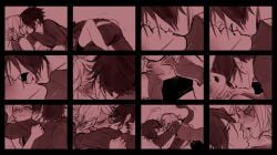 ceejss kissing monochrome naruto sakura_haruno sasuke_uchiha