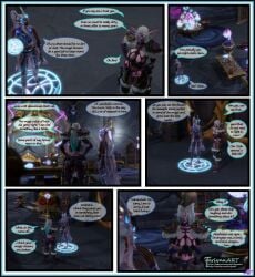 3d comic comic_page comic_panel female ferlynn futa_on_female futanari night_elf sindragosa story world_of_warcraft