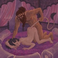 anal anal_sex androgynous arched_back as_tara_(artist) bartel beard bearded bed bedroom bedroom_sex big_dom_small_sub big_male big_pecs bigger_dom black_hair_male blakc_hair blush braided_beard cocky_smile curly_hair cushion demon demon_boy doggy doggy_style dominant dominant_male domination facial_hair femboy feminine_male from_behind from_behind_position fucked_into_submission gay gay_domination gay_sex hair_bun horns human_male hunk hybrid intense_sex interspecies interspecies_fuck interspecies_sex long_hair long_hair_male male male/male male_human male_penetrating male_penetrating_male manly muscle muscular muscular_male on_bed pointy_ears rough_sex sex_on_bed size_difference smile sweat sweatdrop sweaty_body tail tan_skin tan_skinned_male thin thin_male