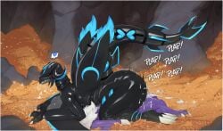 absurd_res anthro ass big_breasts big_butt big_tail black_body black_scales bodily_fluids breasts claws coin cum cum_inside cumshot curved_horn dominant dominant_female dragon duo ejaculation female female_on_top female_penetrated from_front_position garchomp generation_3_pokemon generation_4_pokemon generation_5_pokemon genital_fluids gin_(silverzero) gold_(metal) gold_coin grin hi_res horn huge_breasts huge_butt hybrid larger_female legendary_pokemon lying male male/female male_penetrating male_penetrating_female mythological_creature mythological_scalie mythology nintendo on_back on_top penetration plap pokemon pokemon_(species) rayquaza red_eyes reverse_missionary_position scales scalie sex size_difference smaller_male smile smothering tail thick_tail thick_thighs treasure_hoard vilf wings zekrom