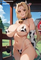 ai_generated cow_girl farm huge_breasts narugirlshot naruto_(series) tsunade