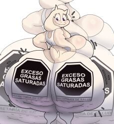 2025 ass big_ass big_breasts big_butt boss_monster bovid bovine breasts bubble_ass bubble_butt bursting_butt butt cake caked_up cellulite crowthemadcat crowundeadcat deltarune double_cheeked_up dumptruck_ass dumptruck_butt dumpy high_resolution highres horn horns looking_back looking_down milf plump_ass plump_butt plump_thighs purple_eyes scut_tail smile smiling spanish_text thedeathcrow05 thick thick_butt thick_thighs toriel undertale undertale_(series) wide_ass wide_hips wide_thighs