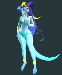 3d big_breasts bikini blue_hair breasts canastus dragon_ball dragon_ball_gt dragon_girl evil_dragon female liu_xing_long oceanus_shenron oceanus_shenron_(princess_oto) pinup shadow_dragon solo source_filmmaker swimsuit tagme tail thighs wide_hips