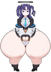 dumptruck_ass huge_ass jobless thick_thighs wide_hips yuuka_(blue_archive)