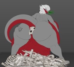 anthro anthro_pred ass balls belly big_balls big_belly big_penis bodily_fluids bone bones_in_stomach cum digestion dragon fatal fatal_vore femboy genital_fluids genitals group hi_res huge_balls huge_cock hyper hyper_balls hyper_genitalia hyper_penis male male/male male_pred mass_vore multiple_prey mythological_creature mythological_scalie mythology nude oral_vore overweight penile penis scalie skull solo tail the_ember theember vore weight_gain