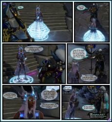 3d comic comic_page comic_panel female ferlynn futa_on_female futanari night_elf sindragosa story world_of_warcraft