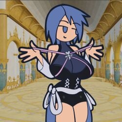 aqua_(kingdom_hearts) big_breasts blue_eyes blue_hair clothed jaysonguzman567 kingdom_hearts