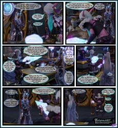 3d comic comic_page comic_panel female ferlynn futa_on_female futanari night_elf sindragosa story world_of_warcraft