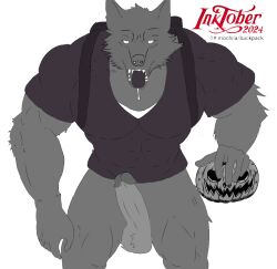 backpack big_penis furry gay gay_sex hentai inktober muscular muscular_male penis wolf wolf_ears