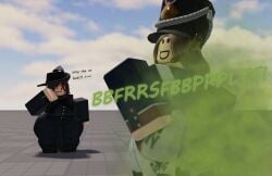 2girls 3d ass ass_focus baseplate big_ass blood_and_iron bloxsknecht blush breasts brown_hair clothed clothing dialogue fart fart_cloud fart_fetish farting farting_at_viewer fat_ass female female_only female_soldier french french_female fully_clothed german german_female hand_on_ass hand_on_butt hand_on_hip hat horny_female lesbian_couple military military_hat military_uniform napoleonic_empire onomatopoeia roblox roblox_game robloxian shako_cap shy tagme watching