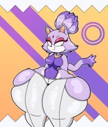 big_ass big_breasts blaze_the_cat breasts bubble_butt female furry heyfawndue huge_ass huge_breasts sega sonic_(series) tagme thick_thighs wide_hips