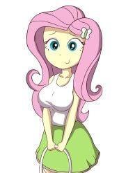 1girls blauh_o bra breasts cleavage clothed clothing equestria_girls female female_focus female_only fluttershy_(mlp) hair hasbro hips mlp_g5 my_little_pony skirt wide_hips