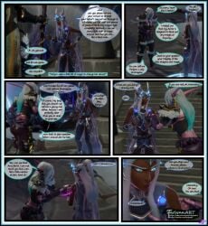 3d comic comic_page comic_panel female ferlynn futa_on_female futanari night_elf sindragosa story world_of_warcraft