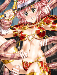 bikini_armor censored cleavage extreme_content pubic_hair sword tentacle underboob urushihara_satoshi weapon