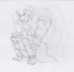 anal anthro bowser doggy_style duo furry gay koopa koopaling koopalings male_only mario_(series) muscular mylakovich nintendo nipple roy_koopa yaoi