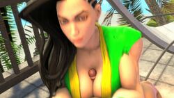 1boy 1girls 1kmspaint 3d alternate_breast_size animated big_breasts black_hair brazilian brazilian_female breasts capcom cleavage female guile happy happy_paizuri happy_sex human large_breasts latina laura_matsuda long_hair looking_at_viewer male paizuri paizuri_lead_by_female paizuri_on_lap penis pov pov_eye_contact pov_paizuri smile source_filmmaker straight street_fighter street_fighter_v