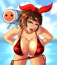 absurdres big_breasts bikini breasts cleavage female female_only highres josie_rizal large_breasts looking_at_viewer namco open_mouth solo sowilo tekken