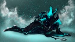 alternate_costume glowing_nipples saryn_(warframe) warframe white-gin