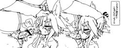 1boy 1girls blowjob ear_grab fellatio female head_grab male metallia nippon_ichi_software oral penis the_witch_and_the_hundred_knight