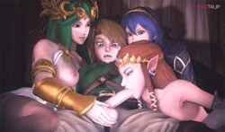 1boy 3d 3girls animated areola armpits assisted_fellatio assisted_rape ball_fondling blue_hair breasts brown_hair caressing_testicles crossover deepthroat fellatio fellatio_domination female_rapist femdom fire_emblem fire_emblem_awakening fondling fugtrup goddess green_hair hair harem kid_icarus link link_(twilight_princess) lucina_(fire_emblem) male_rape_victim multiple_girls nintendo nipples oral pale_skin palutena penis perky_breasts pointy_ears princess princess_zelda rape reverse_forced_oral reverse_rape royalty small_breasts super_smash_bros. sехual teamwork testicle_grab testicles the_legend_of_zelda twilight_princess veiny_penis watching zelda_(twilight_princess)