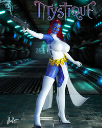 1futa 3d armed blue_penis blue_skin elbow_gloves futa_only futanari gloves gold high_heels intersex loincloth marvel marvel_comics milf mother mutant mystique pubic_hair red_hair scatwoman skulls smiling solo solo_futa supervillain thighhigh_boots thighhighs weapon x-men yellow_eyes