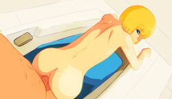 2boys anal armin_arlert ass attack_on_titan bathtub blonde_hair blue_eyes c3_piyo doggy_style femboy looking_at_viewer looking_back multiple_boys short_hair tagme uncensored yaoi