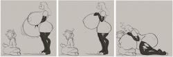 2girls anthro armwear ass belly big_ass big_belly big_breasts blush bodily_fluids bovid breast_expansion breast_growth breasts butt_expansion caprine clothing completely_nude curvy_figure death digestion digital_media_(artwork) duo elbow_gloves expansion female female/female female_only female_pred gloves goat growth handwear heart_symbol hooves huge_ass huge_belly huge_breasts hyper hyper_belly hyper_breasts james_howard kindred kissing lactating lactation lamb_(league_of_legends) league_of_legends legwear mammal mostly_nude nipples nude nude_female oral_vore rapid_digestion riot_games sheep squish tencent thick_thighs thigh_highs thigh_squish toeless_legwear toriel torn_clothing torn_legwear undertale undertale_(series) voluptuous vore yuri