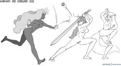 3girls animaniacs anthro anus ass barefoot breasts female female_only furry jacinthe_(pokemon) minerva_mink noisetanker one_piece pokemon pokemon_legends:_z-a pokemon_za pussy rebecca_(one_piece) tagme yukari_(pokemon)