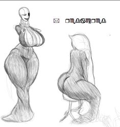 fem gaster from deltarune by arsonistmaniac