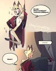 alastor_(hazbin_hotel) artist_request cuntboy doe hazbin_hotel lucifer_morningstar_(hazbin_hotel) no_sex rejection source_request tagme uninterested