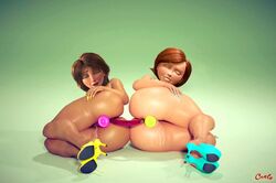 2girls 3d anal anal_masturbation ass ass-to-ass aunt_cass big_ass big_hero_6 bodily_fluids brown_hair cass_hamada clenched_teeth closed_eyes color crossover cumming cvele_(artist) cyan_nails cyan_shoes dildo disney double_ended_dildo double_insertion female female_only green_background hair heels helen_parr high_heels interracial light-skinned_female light_skin lying married_woman marvel mature mature_female milf mother multiple_girls nail_polish naked_footwear naked_heels nude object_in_ass object_in_pussy object_insertion on_floor on_sdie on_side pixar pussy pussy_juice sex sex_toy shared_object_insertion short_hair short_hair_female side-by-side side_by_side simple_background smooth_skin teeth teeth_clenched the_incredibles thighs vaginal_masturbation voluptuous watermark wife yellow_footwear yellow_heels yellow_nails yellow_shoes yuri