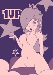 1boy 1girls 1up ahe_gao animated areolae arm_behind_back big_penis bouncing_breasts breasts clitoris cowgirl_position crown dark_skin earrings erect_nipples eyelashes female human interracial long_hair male mario_(series) minus8 monochrome navel nintendo nipples nude open_mouth partially_colored penis princess_rosalina princess_rosalina_1up_(minus8) purple_background pussy rolling_eyes sex straight super_mario_galaxy text vaginal_penetration wand