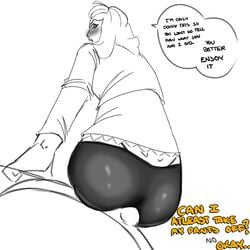 1boy ass buttjob eyebrows female game_grumps huge_ass long_hair open_mouth pants penis shirt suzy_berhow text