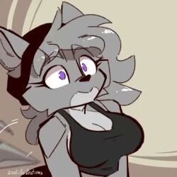 2026 animated animation big_breasts breasts cum cum_on_face furry horny loco_(zoul_illustration) no_sound purple_eyes tagme video zoul_illustration