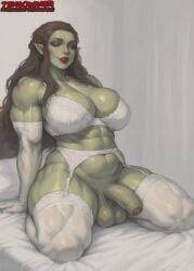 1female 1futa abs ai_assisted ai_generated animated animated_image animation big_ass big_breasts big_penis blue_eyes bottomless bottomless_female bottomless_futa bouncing_ass bouncing_balls bouncing_breasts bouncing_penis bra breasts brown_hair cleavage curvaceous curvaceous_figure curvy curvy_figure dickgirl elbow_gloves female foreskin french_braid futanari garter_belt garter_straps green-skinned_female green-skinned_futa green_skin hair high_resolution highres huge_breasts hung_futa kneeling large_breasts large_penis long_hair looking_at_viewer makeup more_at_source muscular muscular_female muscular_futa on_bed orc orc_female orc_futa overweight overweight_female overweight_futa penis red_lips red_lipstick spread_legs tagme teasing teasing_viewer testicles thecoomjurer thighhighs thighs unretracted_foreskin video white_bra white_gloves white_legwear white_thighhighs