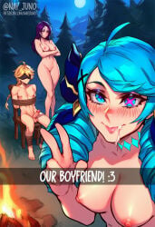 aether_(genshin_impact) after_fellatio after_rape after_sex ai_assisted ai_generated cheating cuckold cuckolding cum cum_in_mouth dominant dominant_female exhibitionism forest genshin_impact gwen_(league_of_legends) hoyoverse kai'sa league_of_legends league_of_legends:_wild_rift mihoyo nay_juno netorare night ntr reverse_rape riot_games selfie selfie_pose snapchat snapchat_ntr submissive submissive_female v