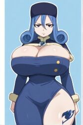 ai_generated blue_hair fairy_tail female huge_breasts juvia_lockser thick_thighs