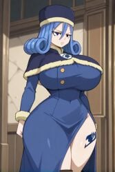 ai_generated blue_hair fairy_tail female huge_breasts juvia_lockser thick_thighs