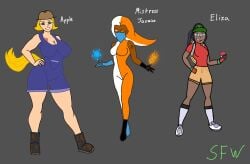 adoptable adoptable_open adoptables backpack big_breasts blind_peacock_draws_(artist) blonde_hair blue_hair breasts cryokinesis ebony ebony_female farm farm_girl farmgirl fire glowing_eyes green_eyes hat high_socks horse_female horse_girl horse_tail ice mask masked_female mud muddy muddy_boots nintendo nsfw nsfw_version_available orange_hair original original_art original_artwork original_characters pokeball pokemon pokemon_trainer pokemon_trainer_hat princess pyrokinesis sfw sfw_version sfw_version_available sleeveless superhero superpowers tagme tall_female taller_female tattoo tattoo_on_arm tattoo_on_chest tattooed_arm tattoos white_hair