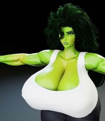 1girls 3d 3d_(artwork) angry ass bbw big_breasts blender_(software) breasts endlessillusion female female_only gigantic_breasts green_body green_eyes green_skin huge_breasts large_breasts marvel marvel_comics massive_ass massive_breasts massive_butt massive_thighs muscular muscular_female naughty_face nipples nude nude_female seductive_look she-hulk she-hulk_(endlessillusion) solo superhero