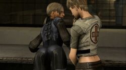 2girls 3d animated animated_gif ass_shake biohazard capcom female female_only gif jill_valentine jill_valentine_(blonde) jill_valentine_(julia_voth) lordaardvark rebecca_chambers resident_evil resident_evil_0 resident_evil_5 source_filmmaker yuri