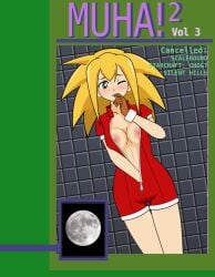 kisekae magazine_cover masturbating_under_clothes mega_man_legends_(series) nip_slip nipples_showing roll_caskett spnati strip_poker_night_at_the_inventory