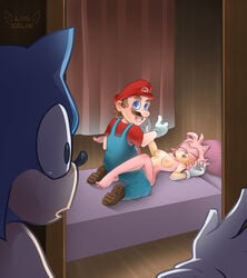 amy rose from mario (series) by kalin