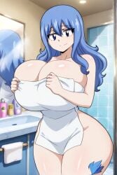 ai_generated blue_hair fairy_tail female huge_breasts juvia_lockser thick_thighs