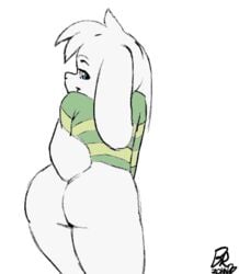 1boy animated anthro asking_for_it asriel_dreemurr ass ass_shake bent_over boss_monster bottomless byondrage caprine colored cub edit femboy floppy_ears furry girly goat looking_at_viewer looking_back male male_only mammal portrait rear_view shaking_ass shaking_butt smile solo solo_male teasing three-quarter_portrait undertale young