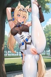 1girls ai_generated pussy sigrid_(zenless_zone_zero) solo zenless_zone_zero